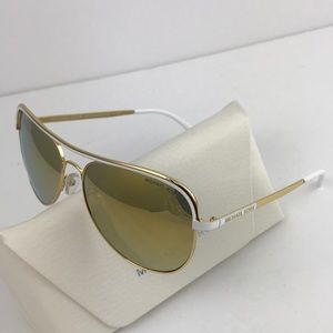 Michael Kors Vivianna Gold/White Avaitor Pilot